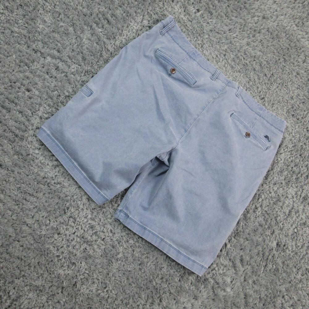 Tommy Bahama Shorts Mens 42 Blue Flat Front Stretch Chino Tencel Blend 41x9* - Picture 13 of 15